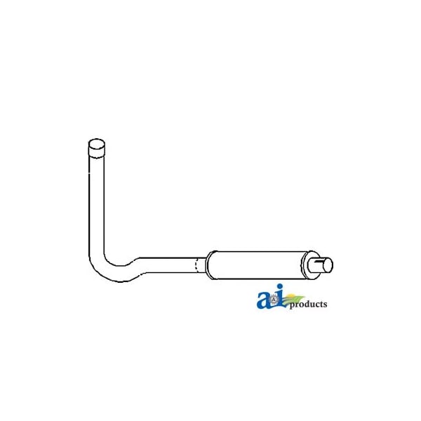 Vertical Muffler & Pipe Assembly 37" x21" x3.5"